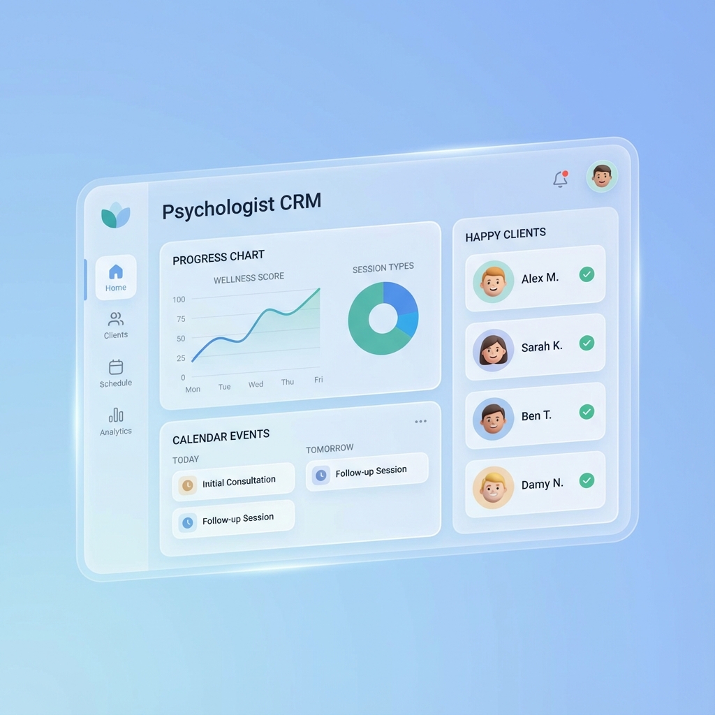 PsyDash Dashboard Mockup